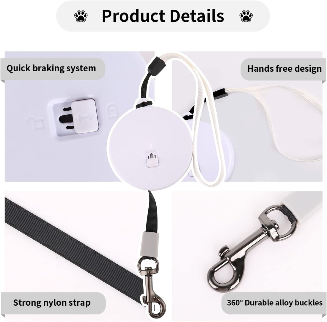 Retractable Dog Leash for Small and Medium Dogs up to 22lbs