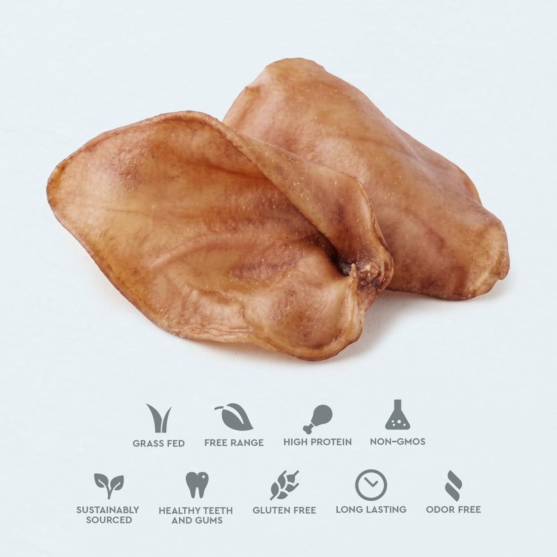 Whole Pig Ears for Dogs, 25-Pack