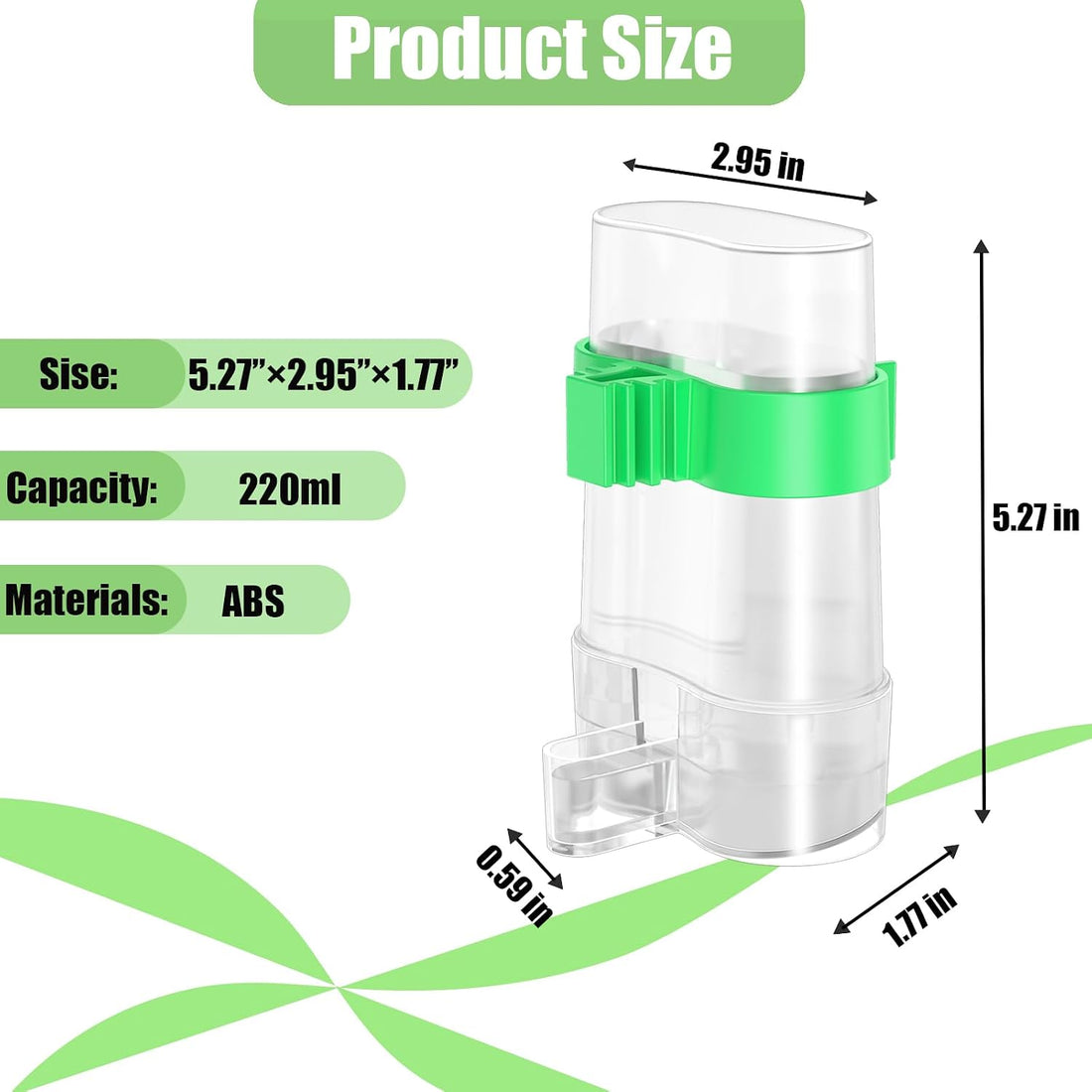 CLPOAWC Bird Water Dispenser, Bird Cage Feeder