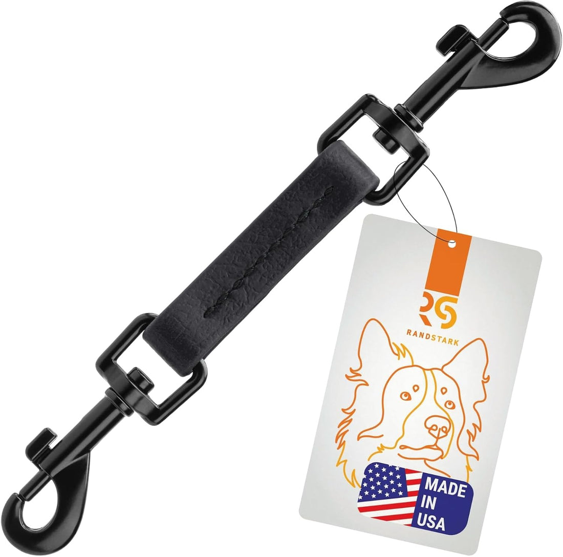 Biothane Collar Safety Backup Clip | Dual Rotating Metal Clasps