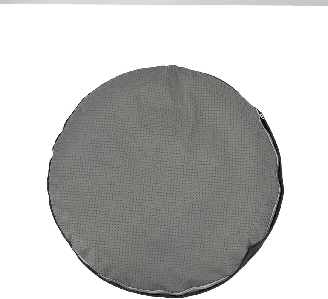 EechicSpace Grey Velvet Round Dog Bed Cover Waterproof Replacement