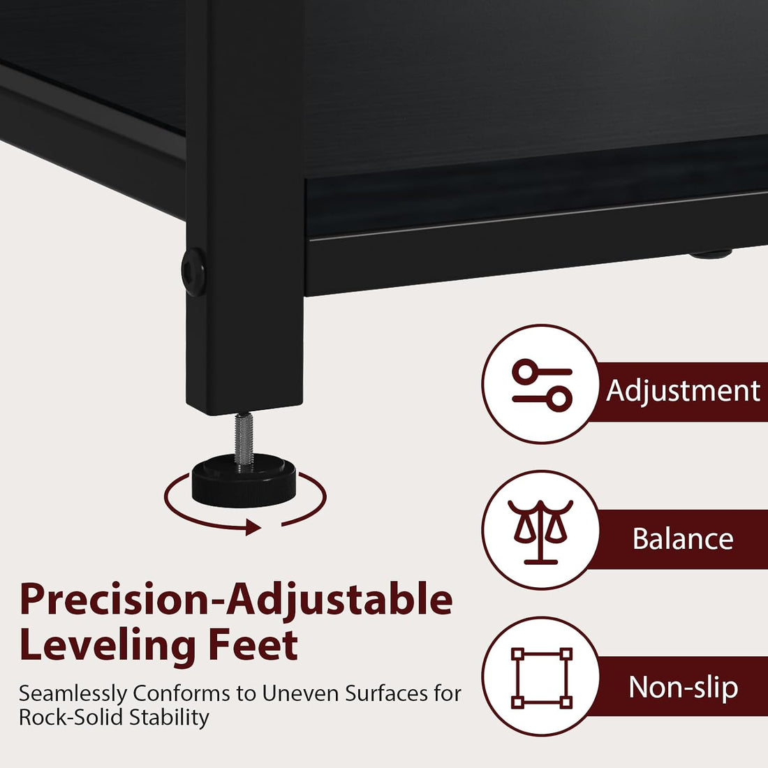 5-10 Gallon Fish Tank Stand with Adjustable Height and Drawer