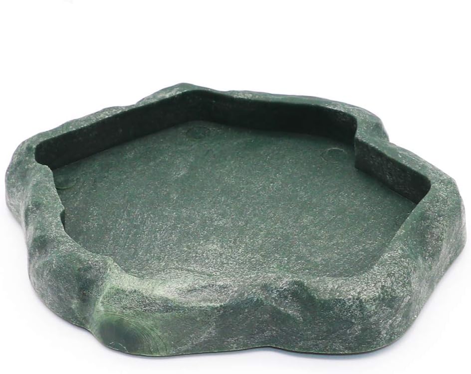 SLSON Small Reptile Feeder Terraium Bowl Plastic Shallow Reptile