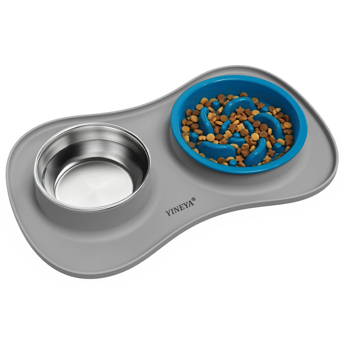 YINEYA 3 in 1 Slow Feeder Dog Bowls & Stainless Steel Food and Water
