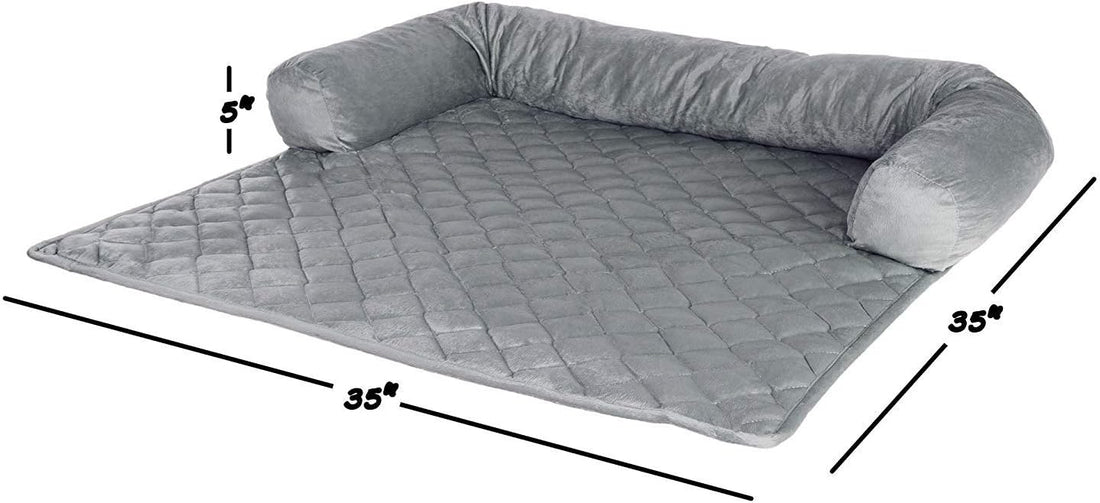 Couch Cover for Dogs - 35x35 Pet Furniture Protector with Memory Foam