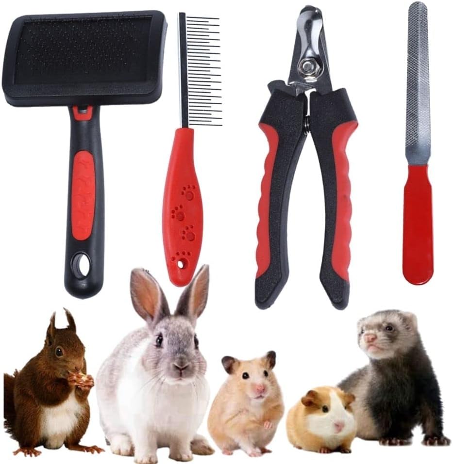 Rabbit Professional Nail Clippers Grooming Kit with Pet Shedding