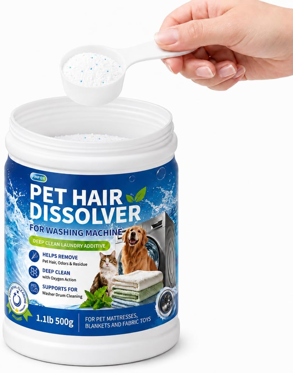 Hair Dissolving Laundry Powder for Dog & Cat Bedding, 500g