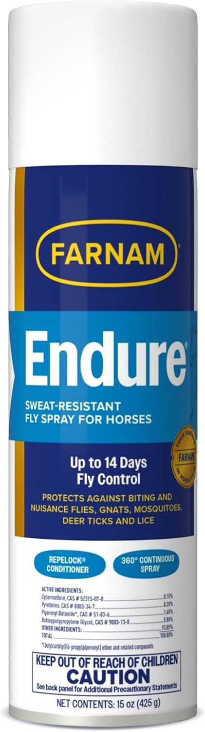 Farnam Endure Fly Spray for Horses, Long-Lasting Fly Repellent