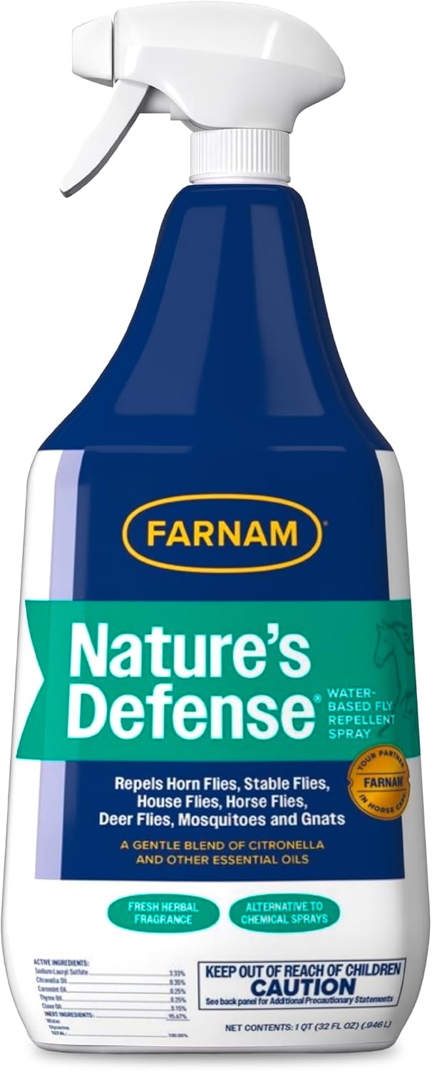 Farnam Nature’s Defense Botanical Fly Repellent Spray for Horses
