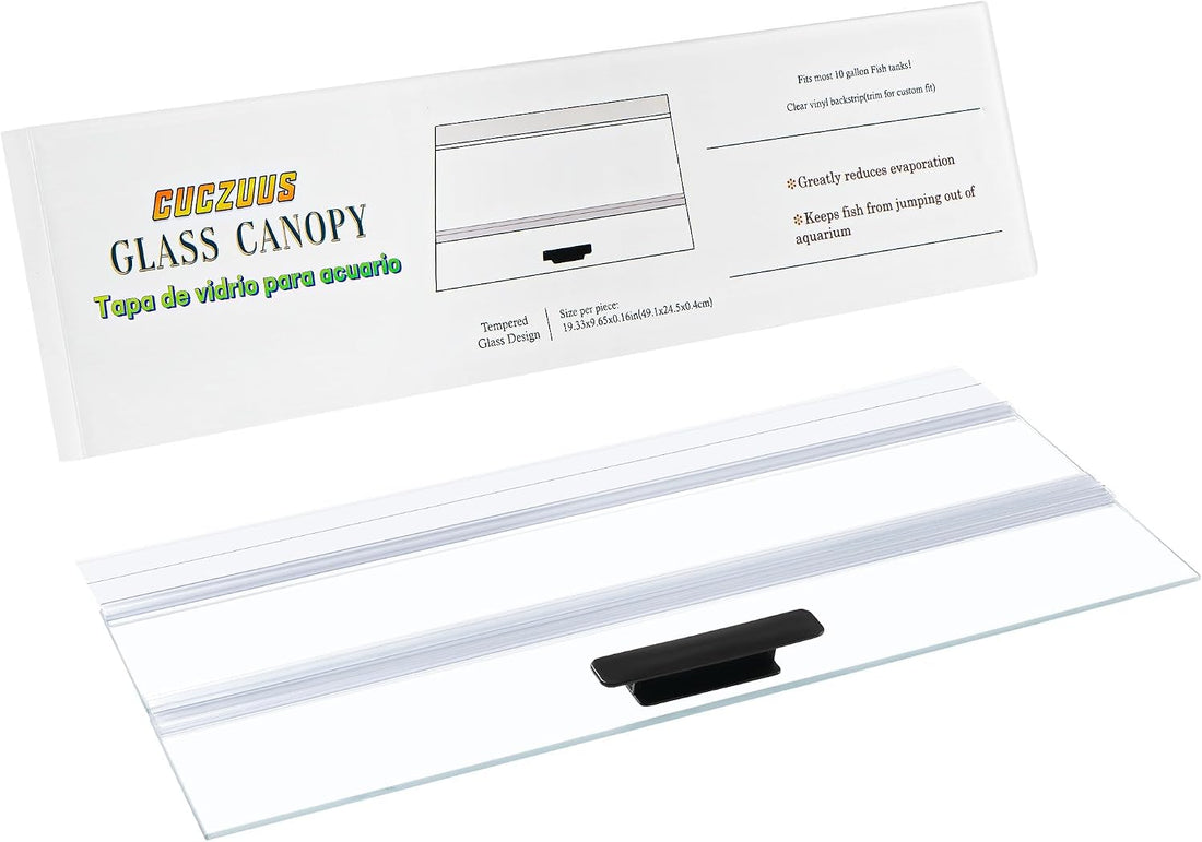 19.33x9.65in Clear Tempered Glass Canopy