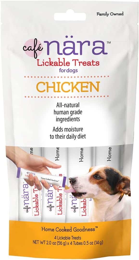 Café Nara Chicken Flavored Lickable Treats for Dogs - Pack of 6