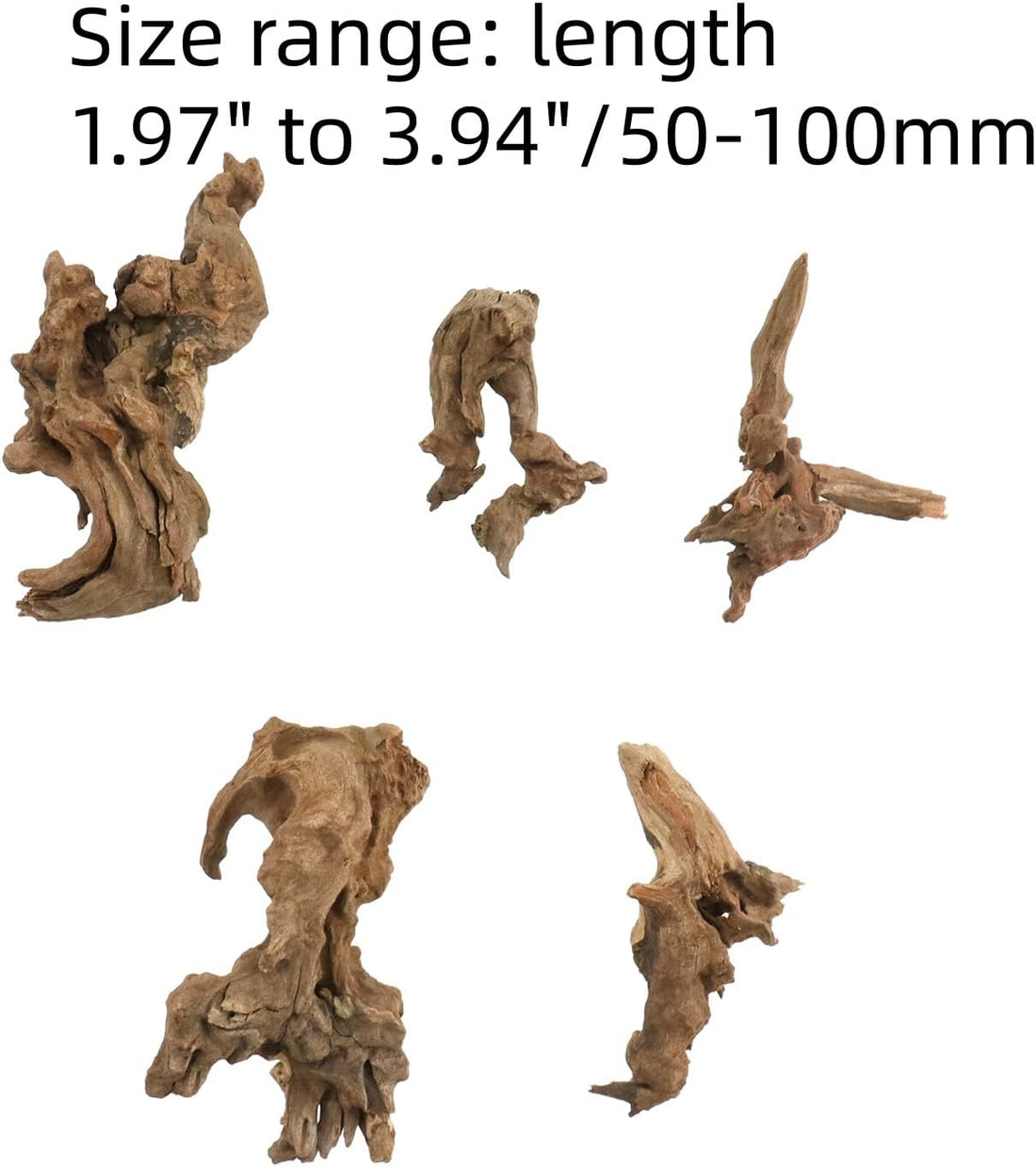 5Pcs Natural Driftwoods Length 1.97" to 3.94"