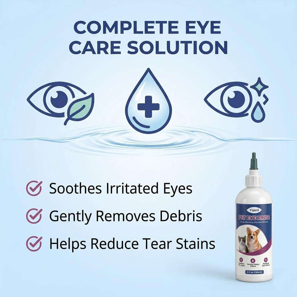 Dog Eye Wipes, 200 Count, Soft Round Tear Stain Pads