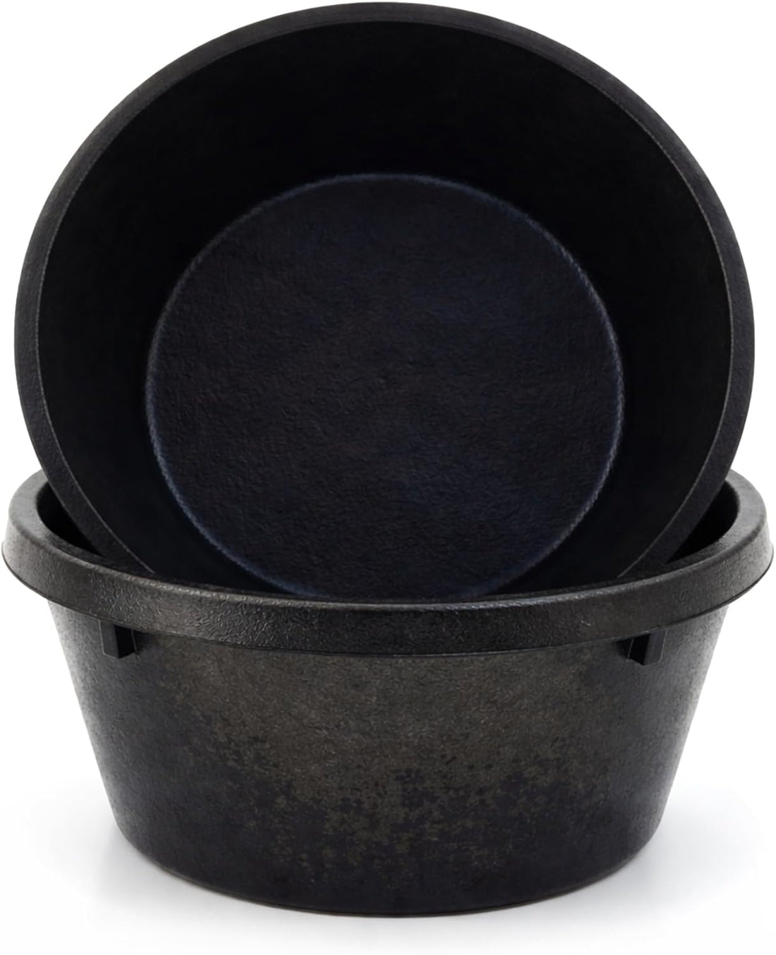 Sadnyy 2 Pcs 4 Quart/ 1 Gallon Rubber Feeder Pan Horse Feed Bucket