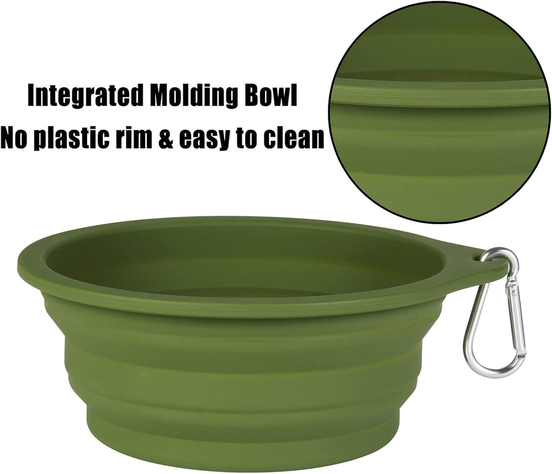 SLSON 2Pack Collapsible Dog Bowl,Integrated Molding Travel Bowl No