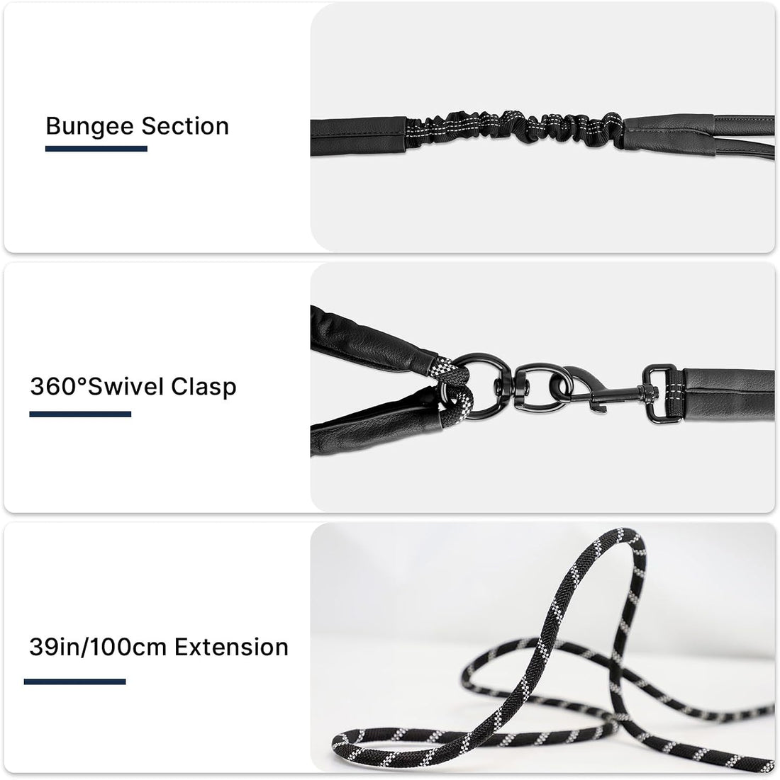 Pieviev Double Dog Leash for 2 Medium&Large Dogs, Longer Coupler