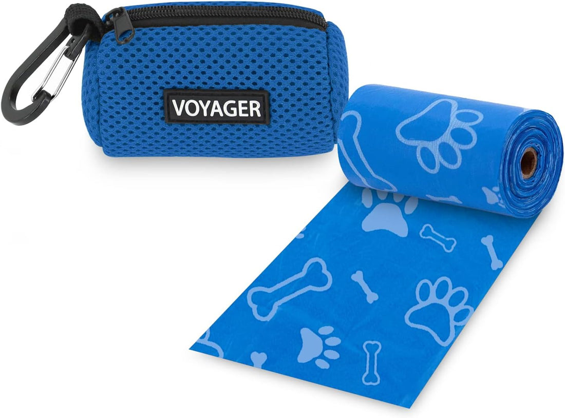 Best Pet Supplies Dog Poop Bag Holder Leash Attachment with Reusable