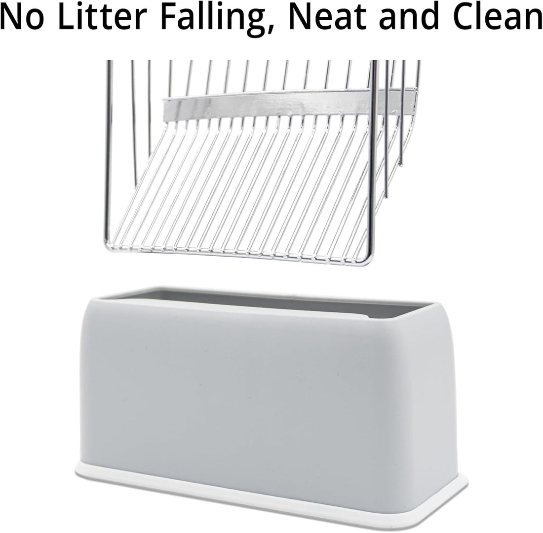 UFECODO Fast Sifting Cat Litter Scoop with Holder Stand
