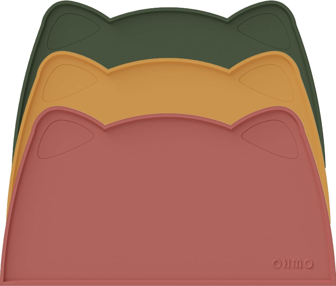 OHMO Cat Food Mat, Silicone Pet Feeding Mat, 18x9.8