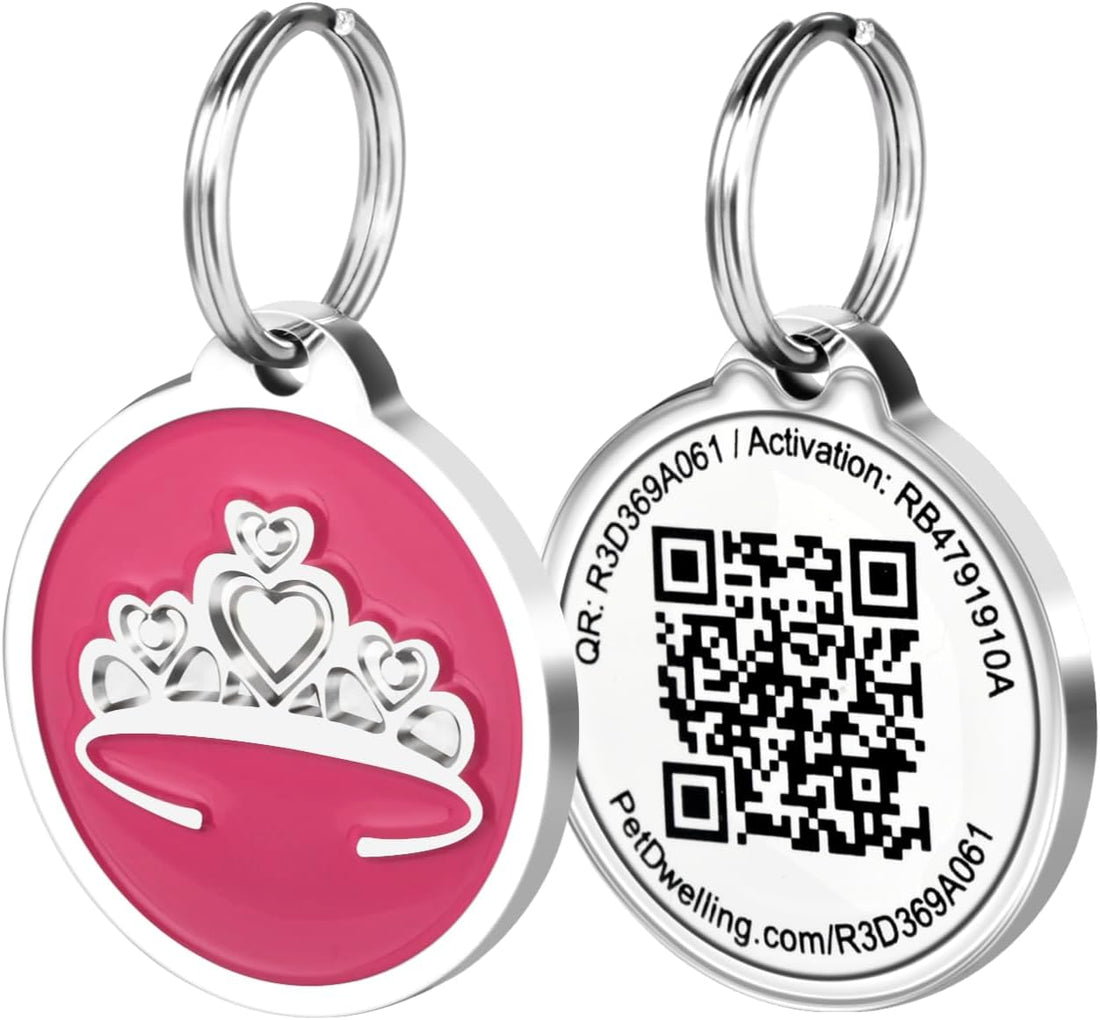 Pet Dwelling Easy Scan QR Code Pet ID Tag for Dogs & Cats