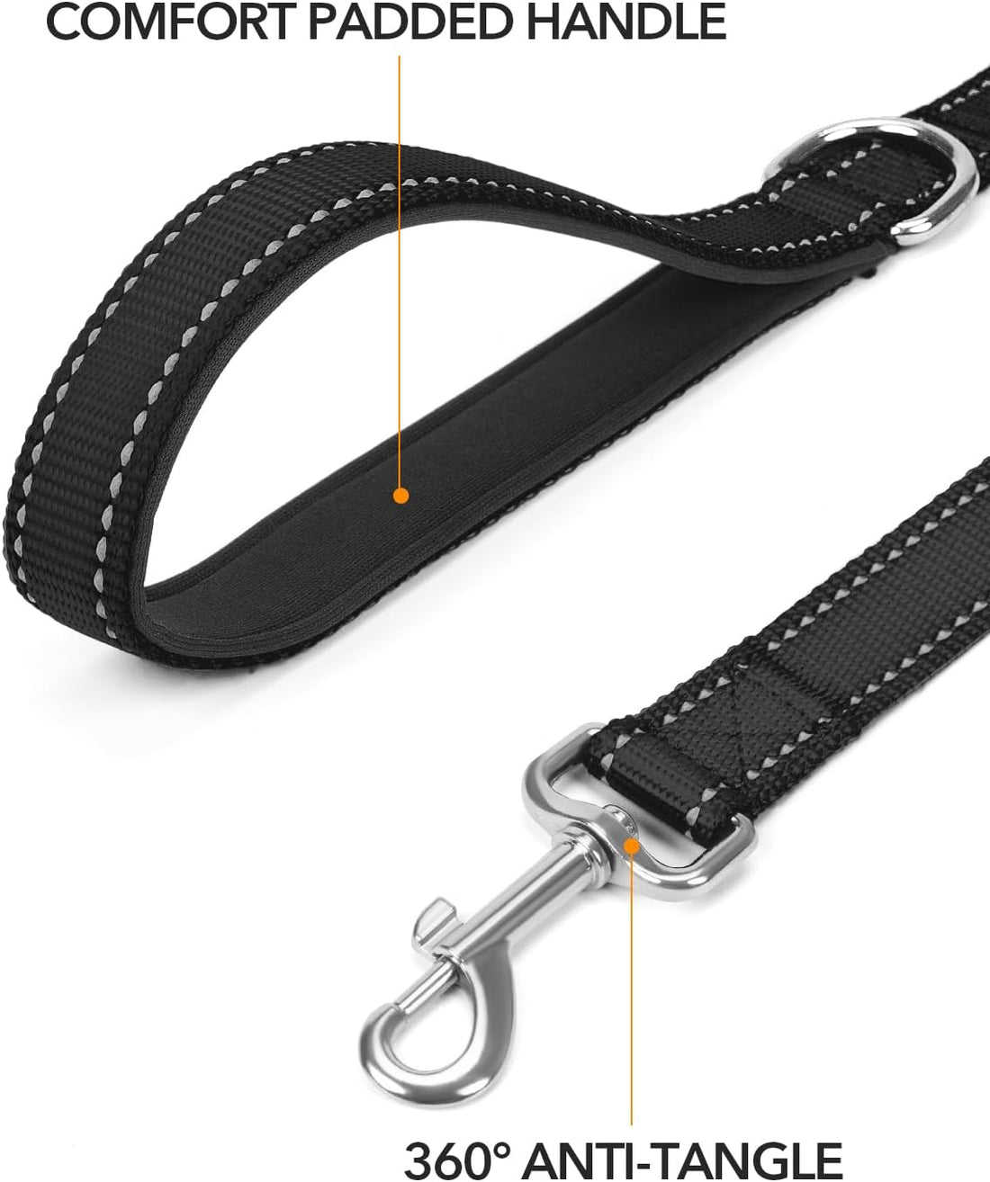 Taglory Reflective Dog Leash for Small Dogs, 3/4in x 4ft