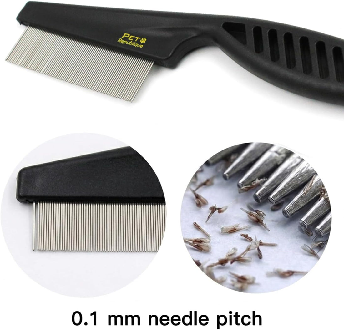 Pet Republique Grooming Tool - Fine-Toothed Comb for Removing Fleas