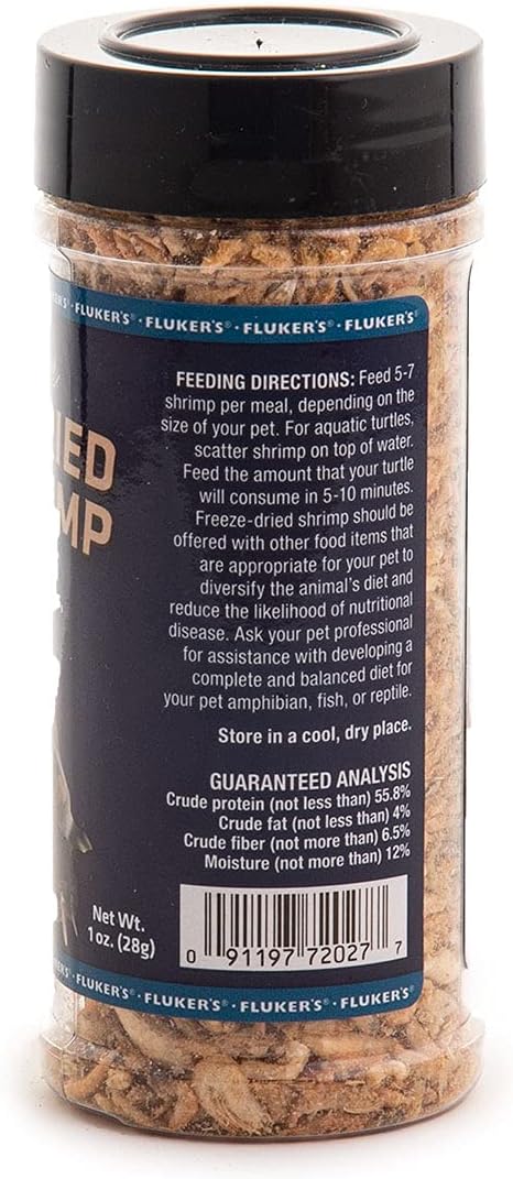 Fluker's Freeze Dried River Shrimp, Nutrient-Packed, Ideal for Lizards