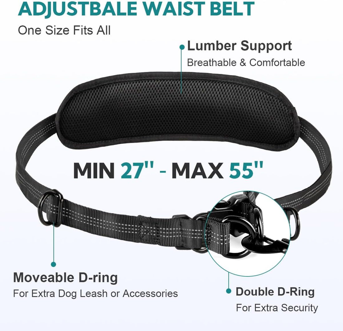 Yicostar Hands Free Dog Leash, Double Dog Leash with Waist Bag