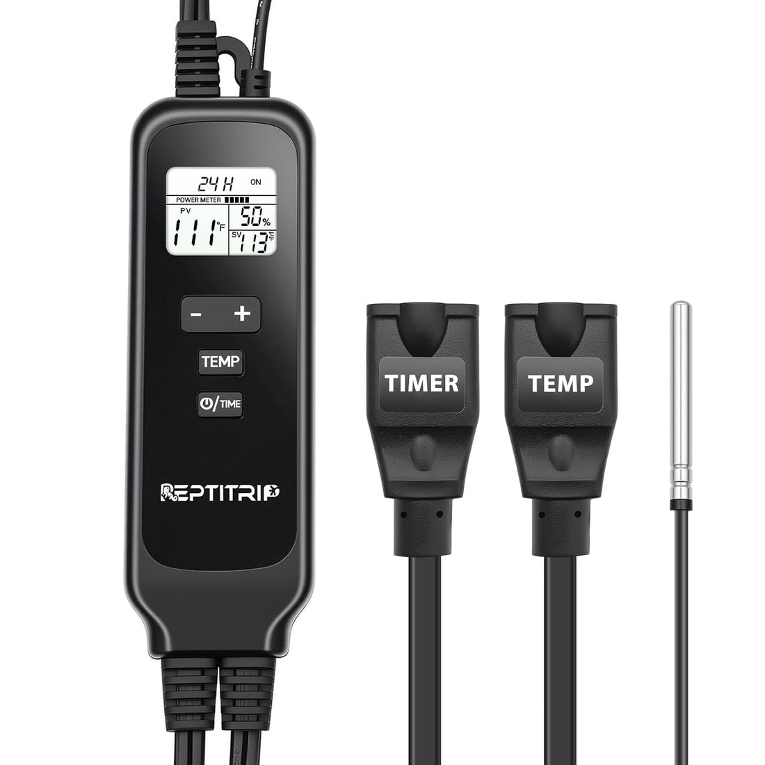 2 in 1 Reptile Dimming Thermostat with 2 Socket for Timer & Heating
