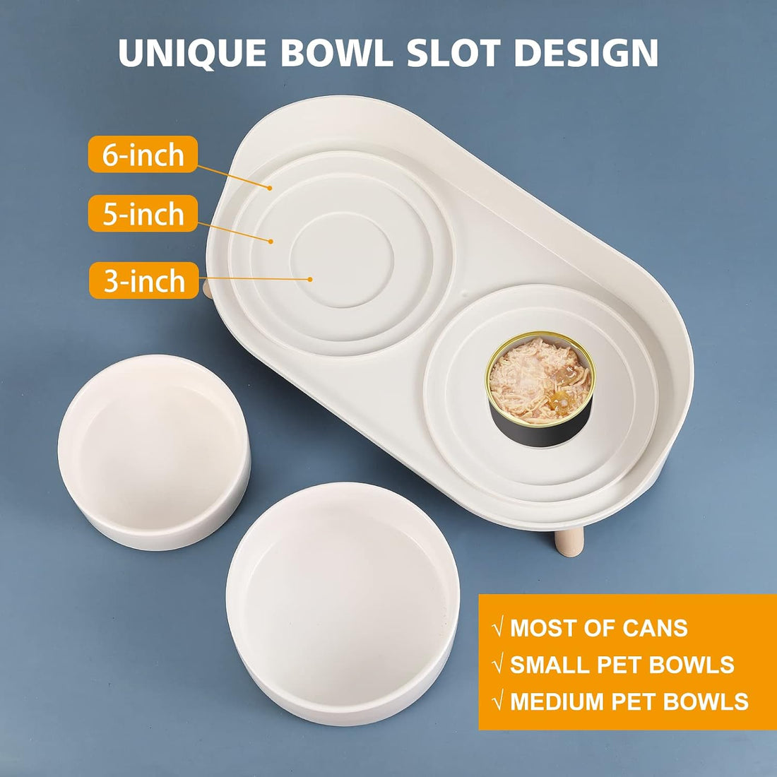 Elevated Ceramic Pet Bowl Set with Stand & Splash Guard