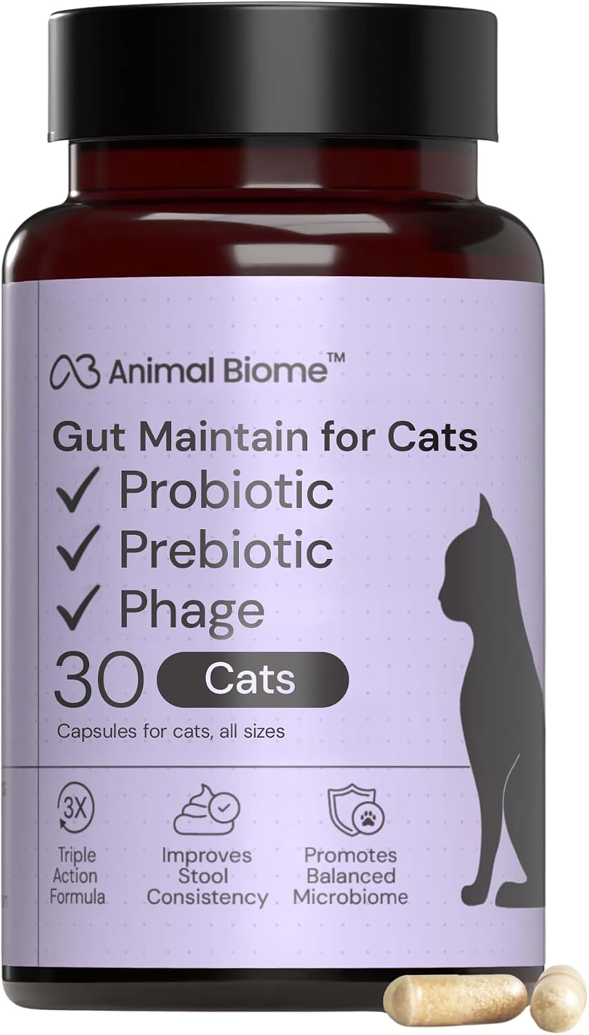 AnimalBiome NEW Probiotics for Cats with S Boulardii KittyBiome