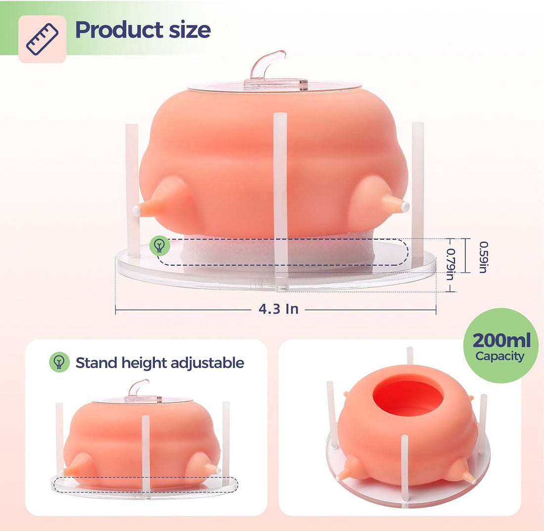 200ml Silicone Multi-Pet Milk Feeder with 4 Nipples