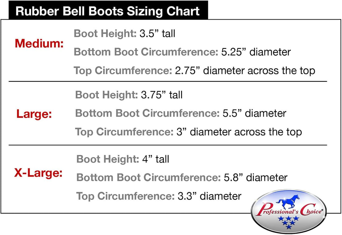 Professional's Choice Pull On Rubber Bell Boots for Horses