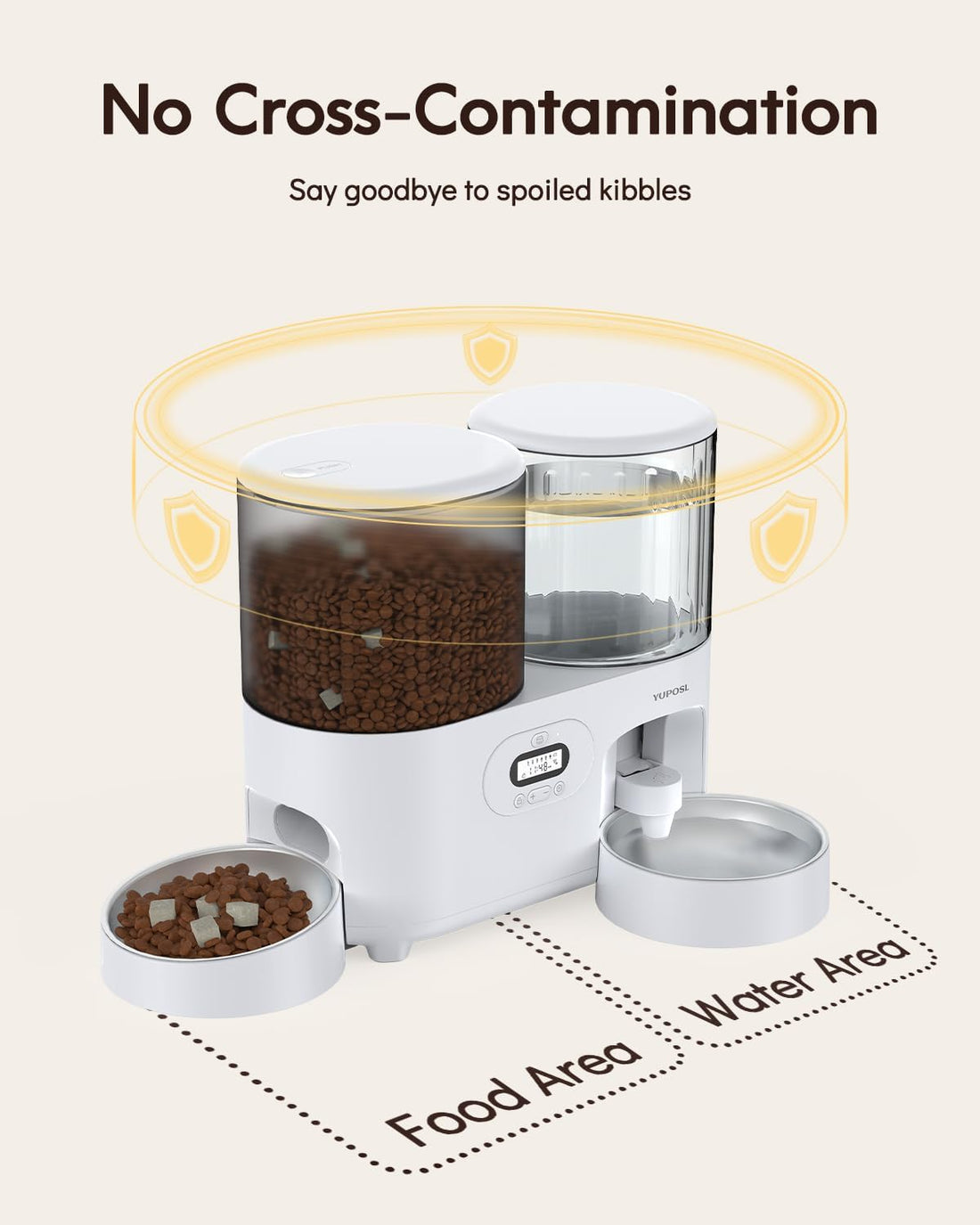 Yuposl Automatic Cat Feeder and Cat Water Dispenser