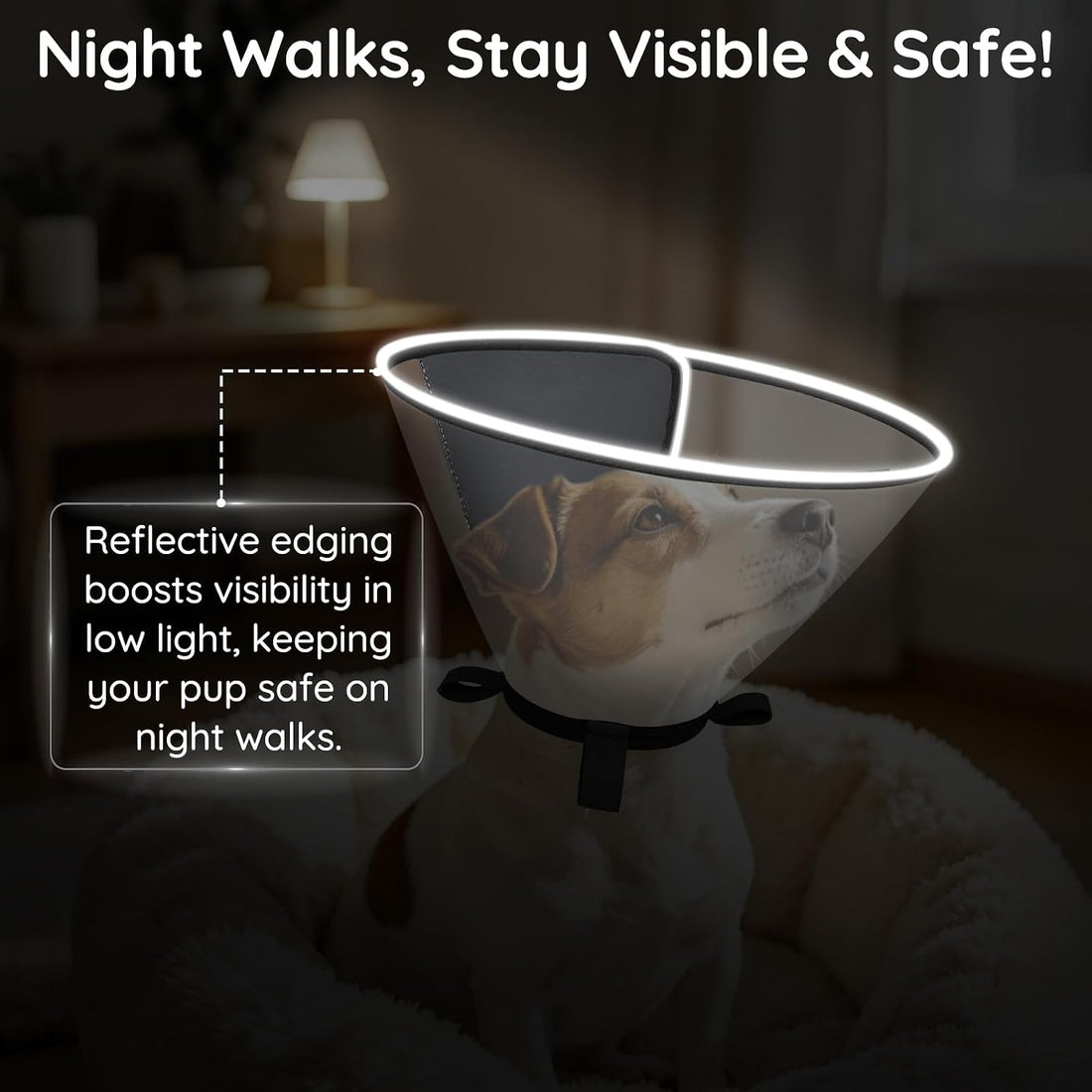 Clear Dog Cone for Small Dogs Chihuahua, E-Collar After Surgery