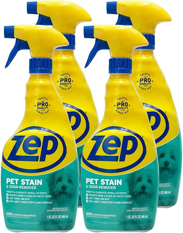 Zep Pet Stain and Odor Remover - 32 oz (Cases of 4)