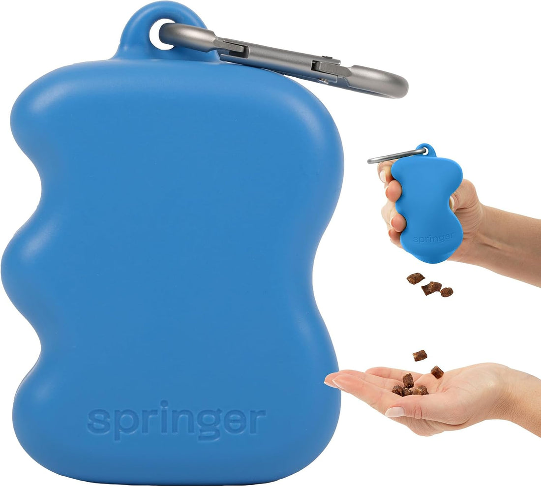 Springland Silicone Dog Training Treat Pouch for Leash