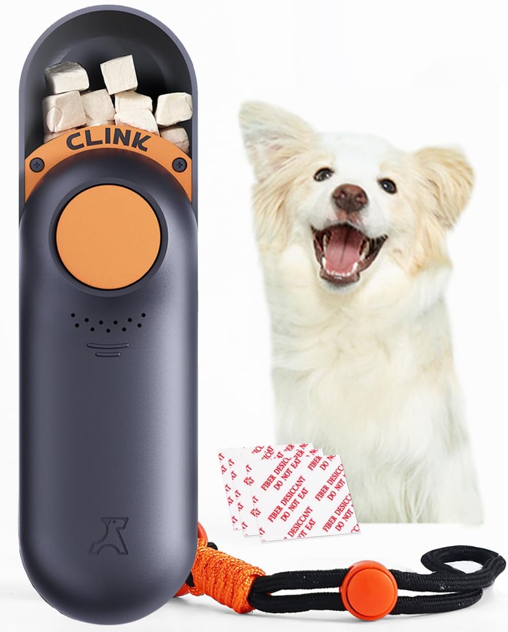 Clink Design Dog Training Clicker & Dog Clicker with Treat Storage