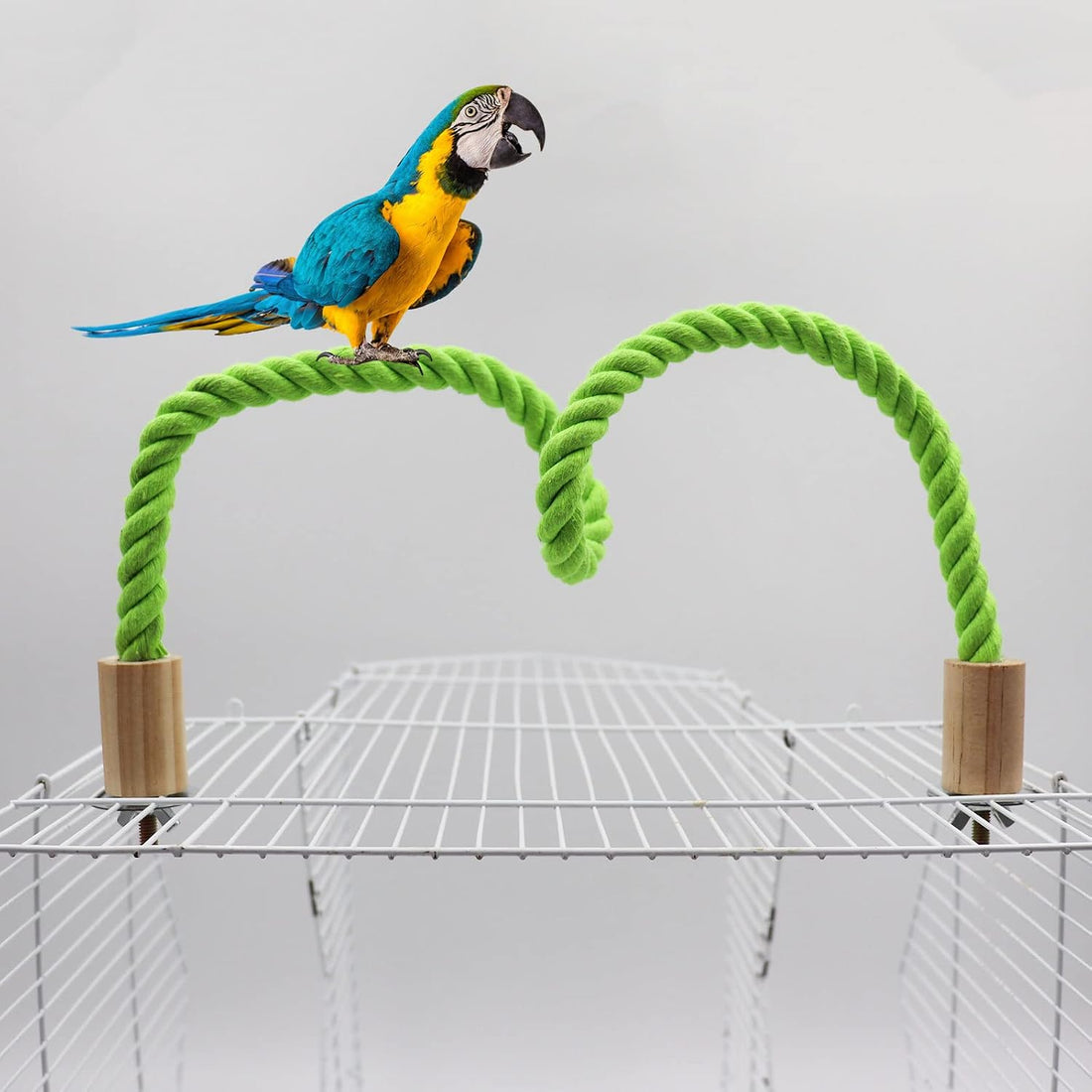 2 Pack Bird Hemp Rope Perch Swing, Bird Cage Stand Pole Accessories