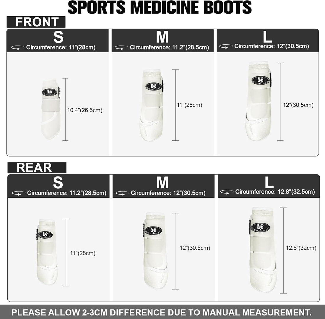 1 Pair Splint Boots for Horses Outdoor Sports(White, Medium)