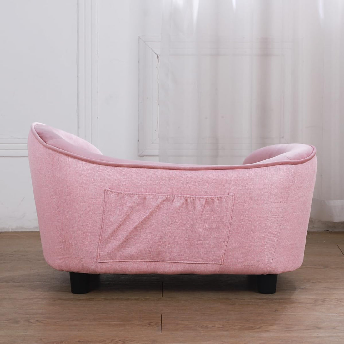 Pet Sofa Bed, Velvet Fabric Pet Couch Chair with Removeable Washable