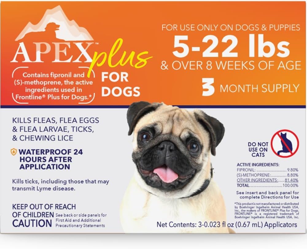 Apex Plus Flea & Tick Prevention for Small Dogs 3-Month Supply
