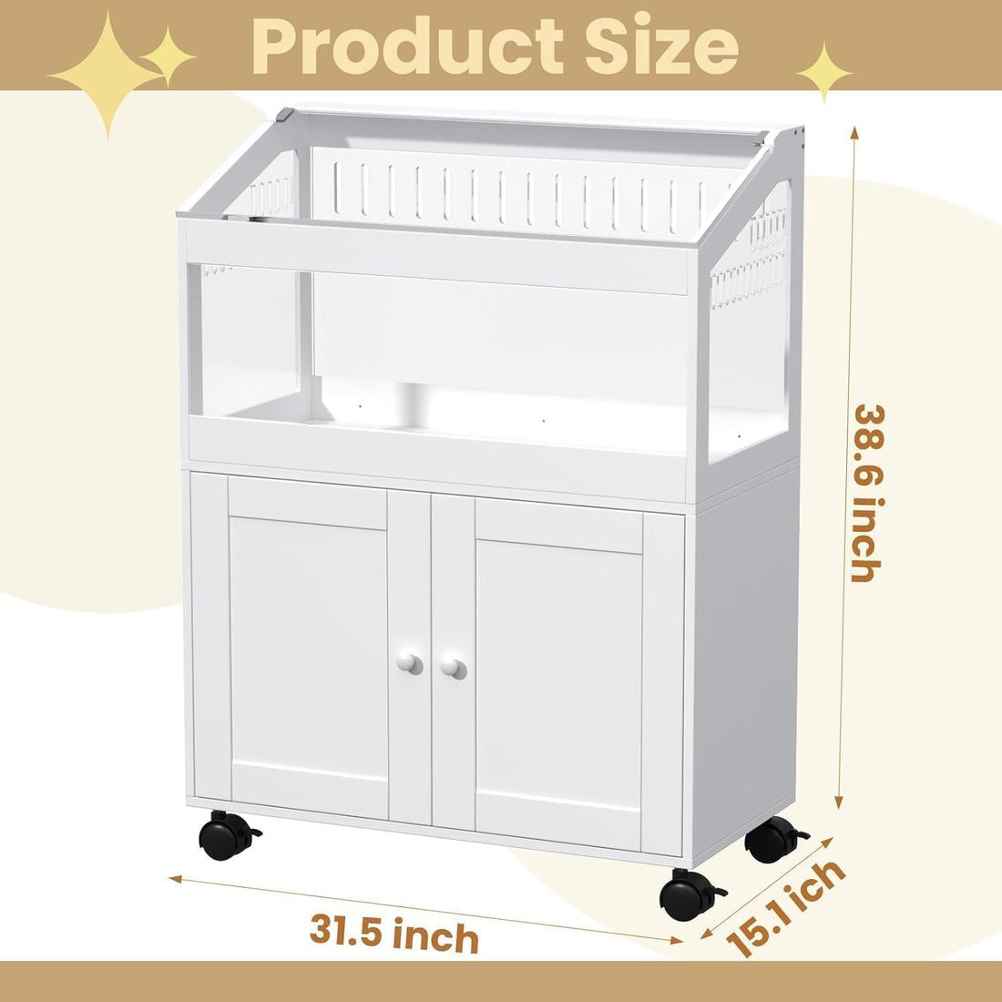 Hamster Cage with Storage Cabinet – Acrylic Panels for 360° Viewing