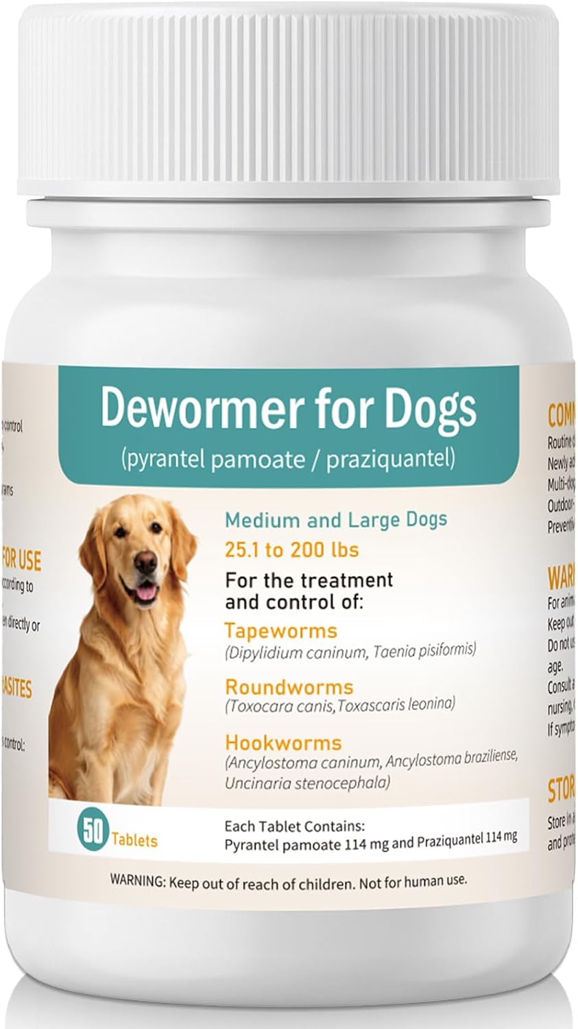 Dewormer for Dogs, Broad-Spectrum Dog Dewormer for Tapeworms