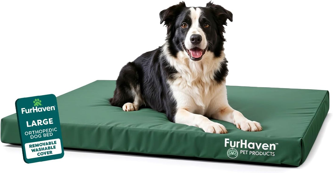 Furhaven Water-Resistant Orthopedic Dog Bed for Medium/Small Dogs w/