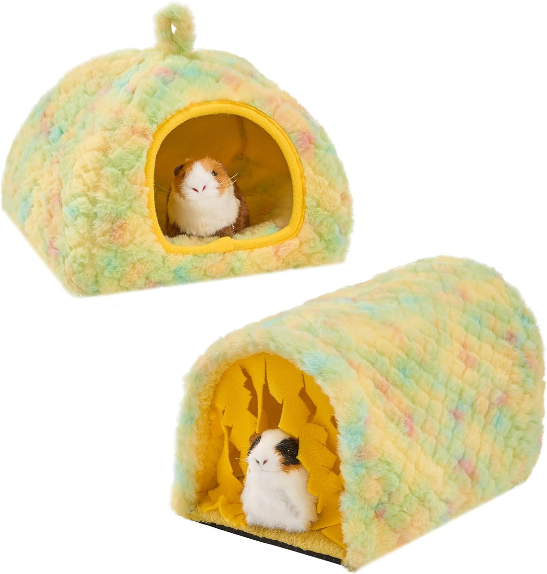Avont 2-Pack Guinea Pig Tunnel & Hideout Bed Set