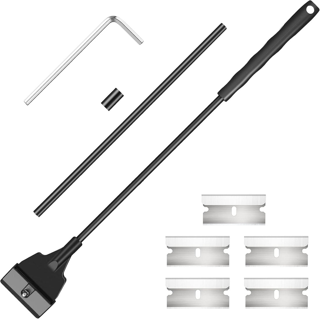 Honoson Aquarium Glass Scraper 21.65" Fish Tank Cleaner Tool Kit 5