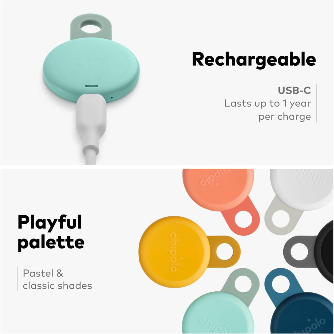 Chipolo Loop – Rechargeable Bluetooth Tracker for Key and Item Locator