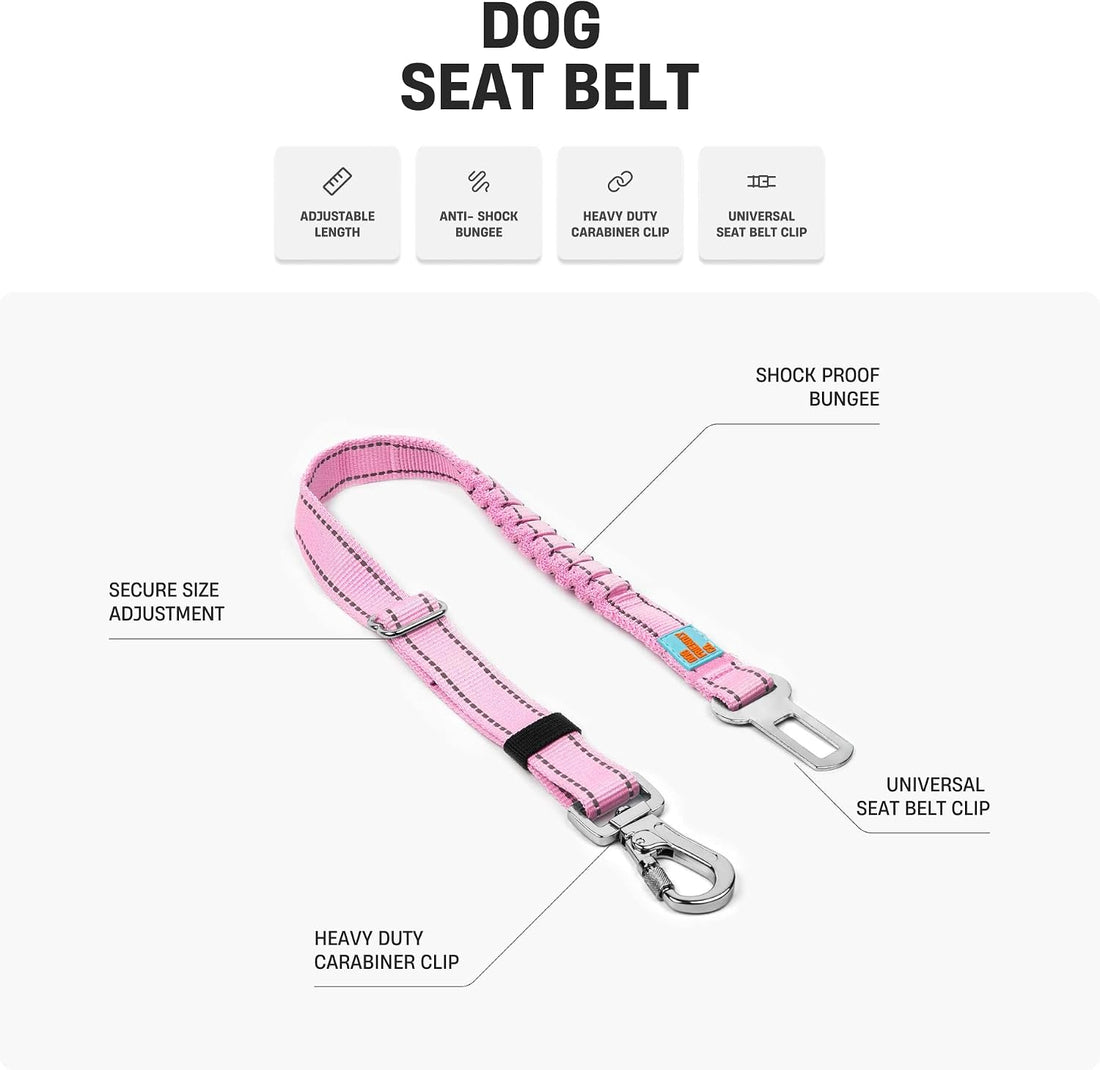 Dog Friendly Co. Dog Seat Belt, Adjustable Car Harness