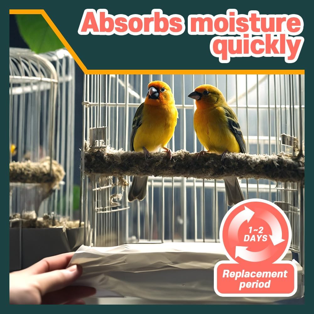 HA SHI 120 Sheets Bird Cage Liners